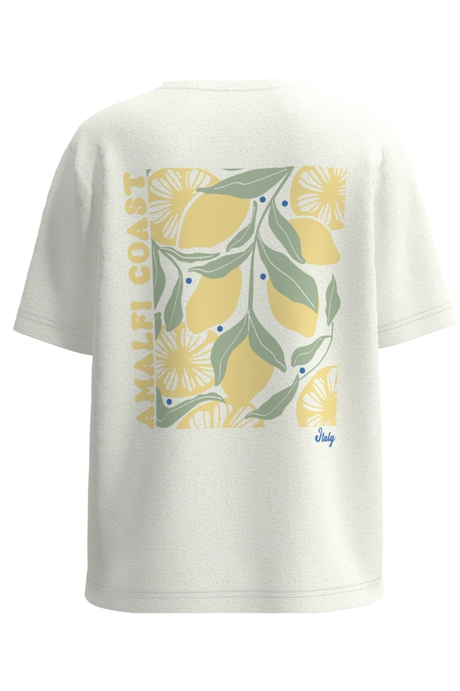VIHIVA S/S T-SHIRT / LC 14110383 Cloud Dancer/LEMON